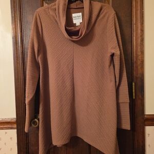 New York Laundry Women's Brown Cowl Neck Sweater